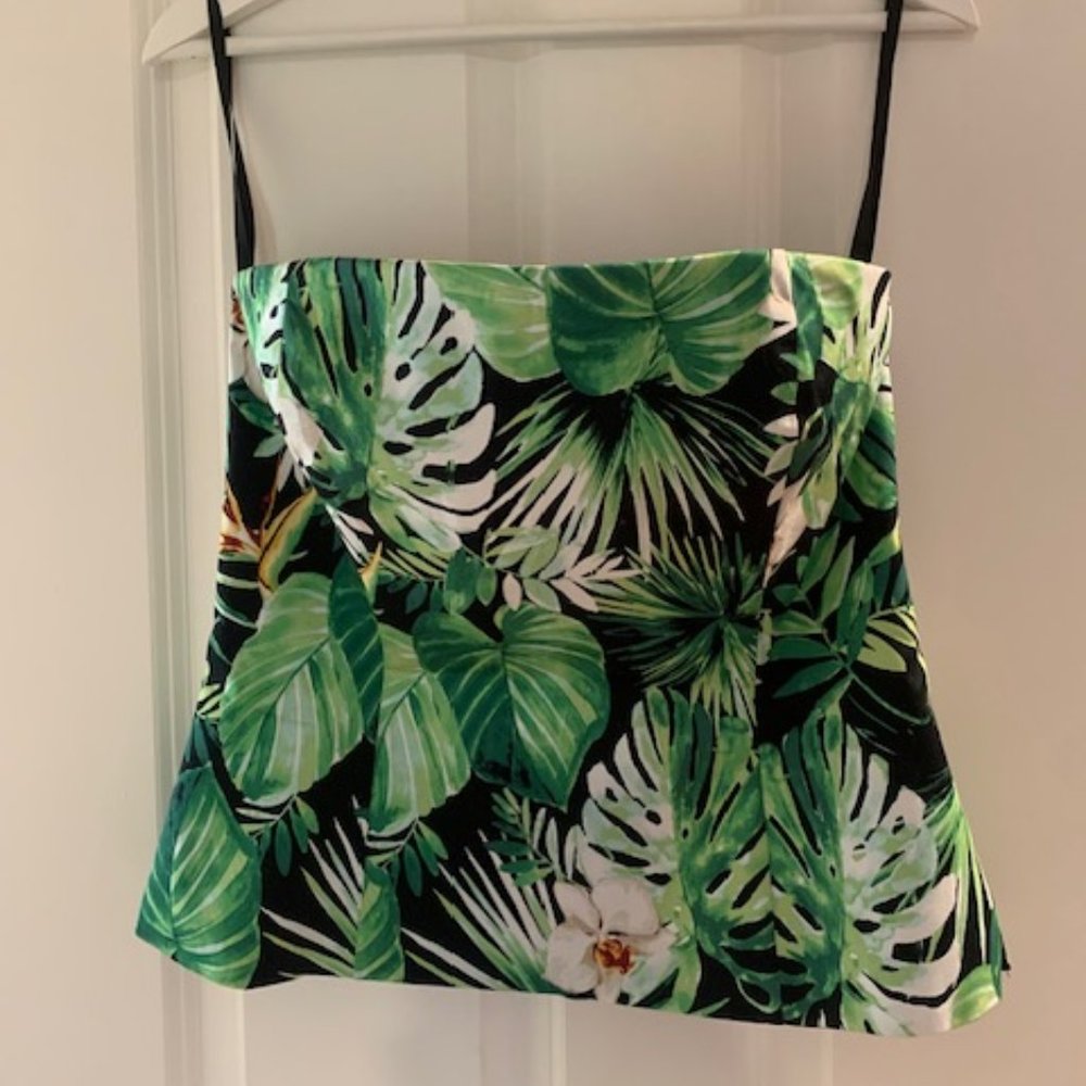 White House Black Market Tropical Print Bustier Size 6